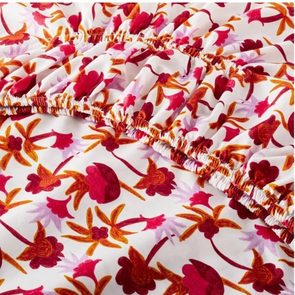 Opalhouse Floral Percale twin/XL twin Sheet Set - Red, Orange - Picture 3 of 4